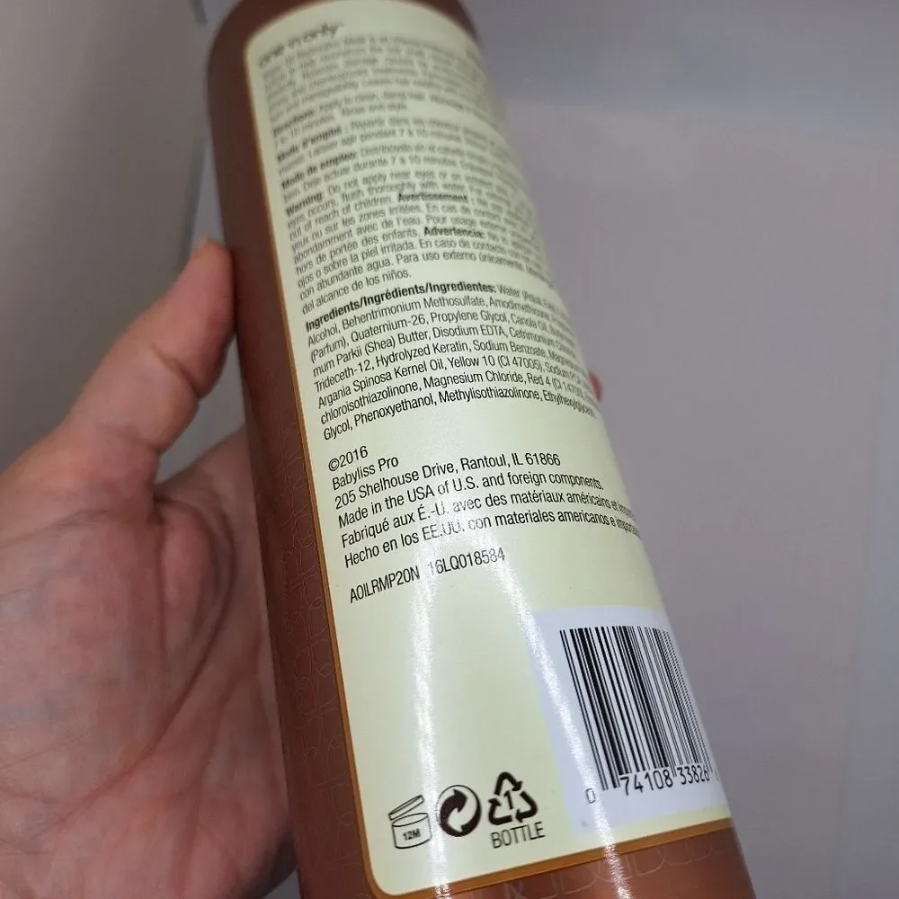 One N Only Argan Oil Restorative Hair Mask, 20 Oz pump bottle damaged hair